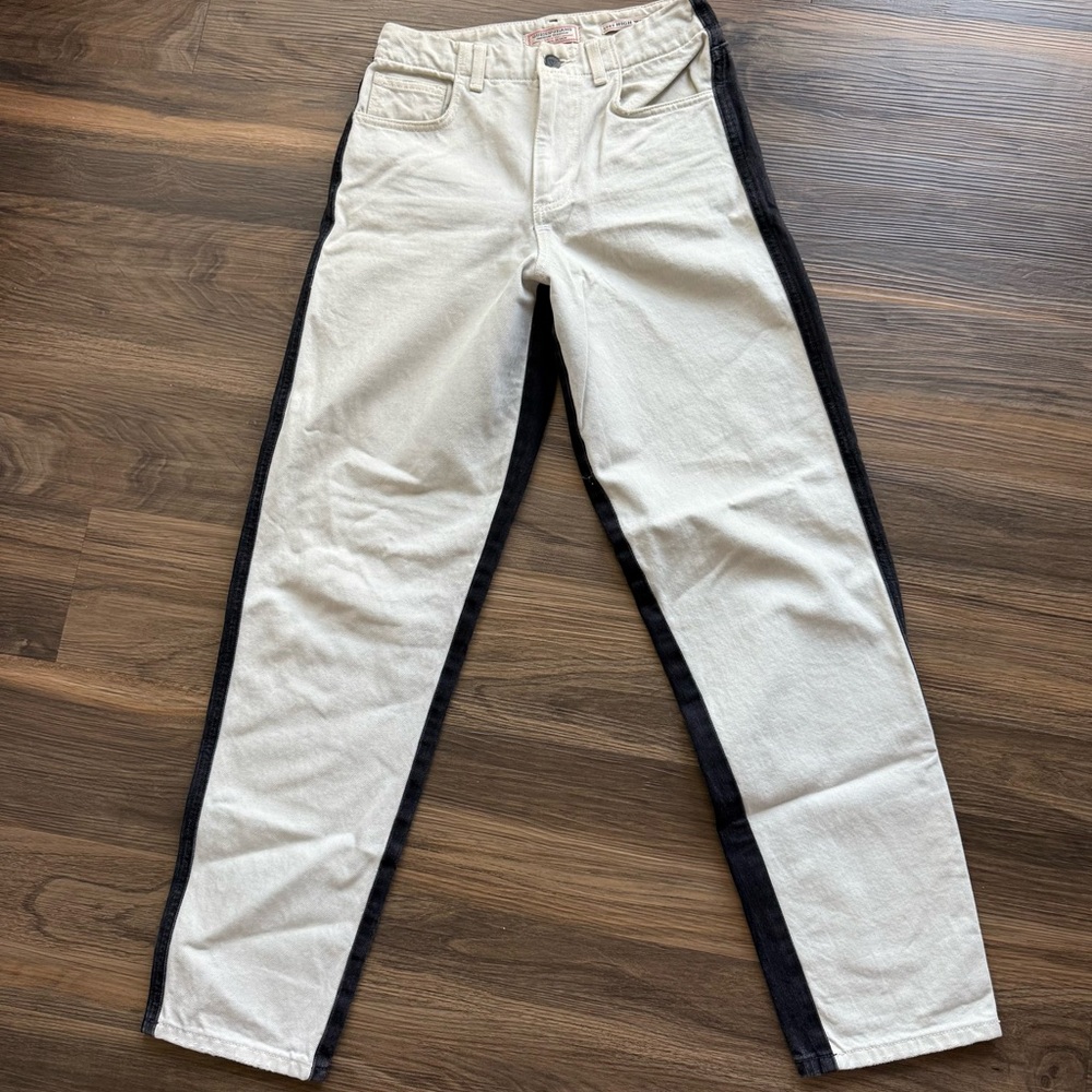 Guess Black/Cream Tow Toned High Waist Jeans